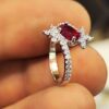 Prinses Robijn Verlovingsring Zilver – Bliss Collectie