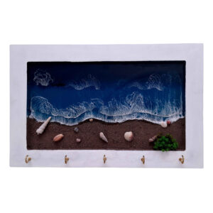 Hars Wand Sleutelhouder met Vijf Haken Model Strand