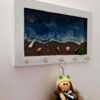 Hars Wand Sleutelhouder met Vijf Haken Model Strand