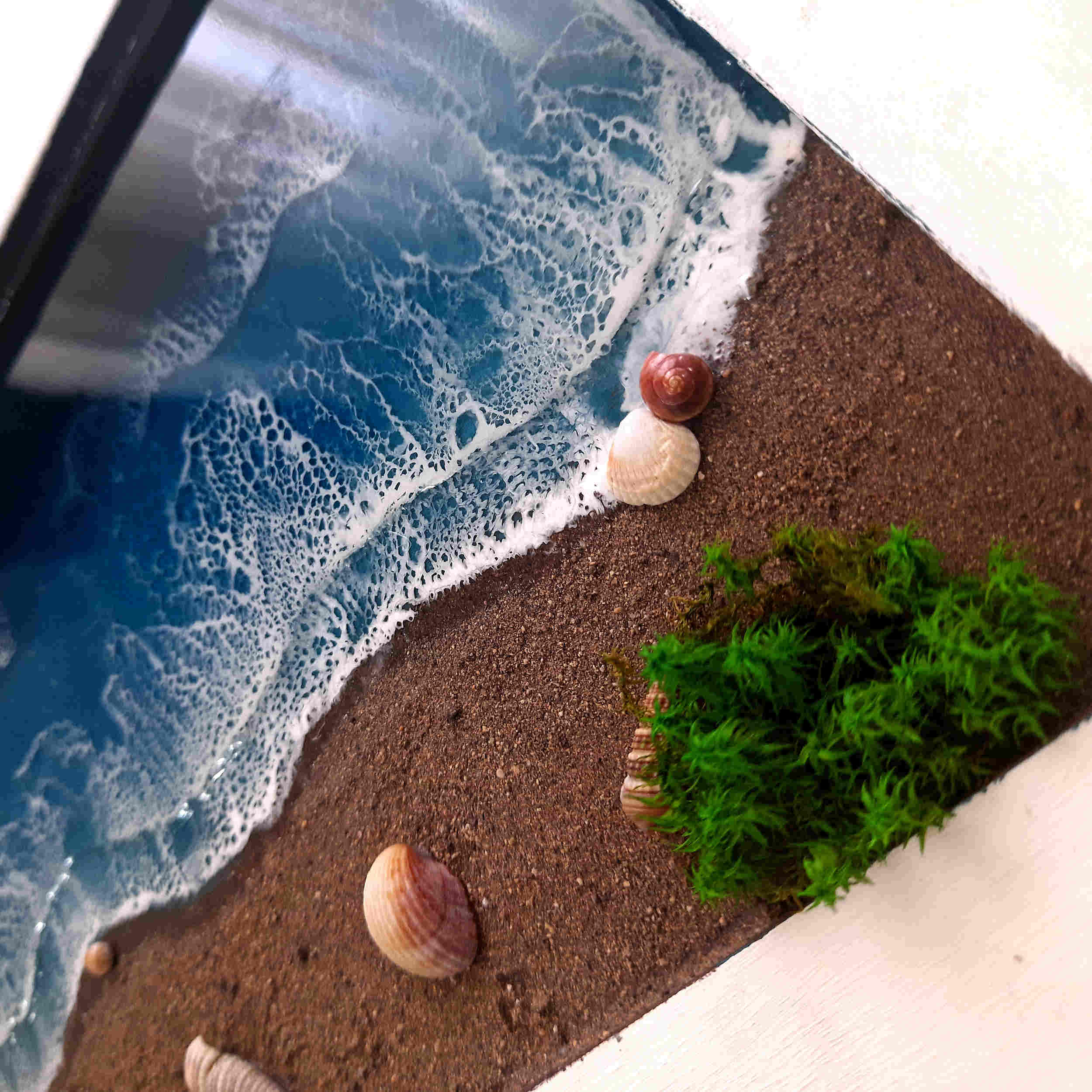 Hars Wand Sleutelhouder met Vijf Haken Model Strand
