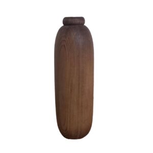 Handgemaakte Decoratieve Houten Enkele Stengel Vaas – Set van 2