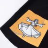 Dames Jurk & Sjaal Set - Kalligrafie Ontwerp - Zwart
