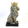 Decoratieve Zittende Leeuw met Kroon – Grijs