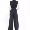 Mouwloze Jumpsuit met Riem – Tanaz Navy Blauw