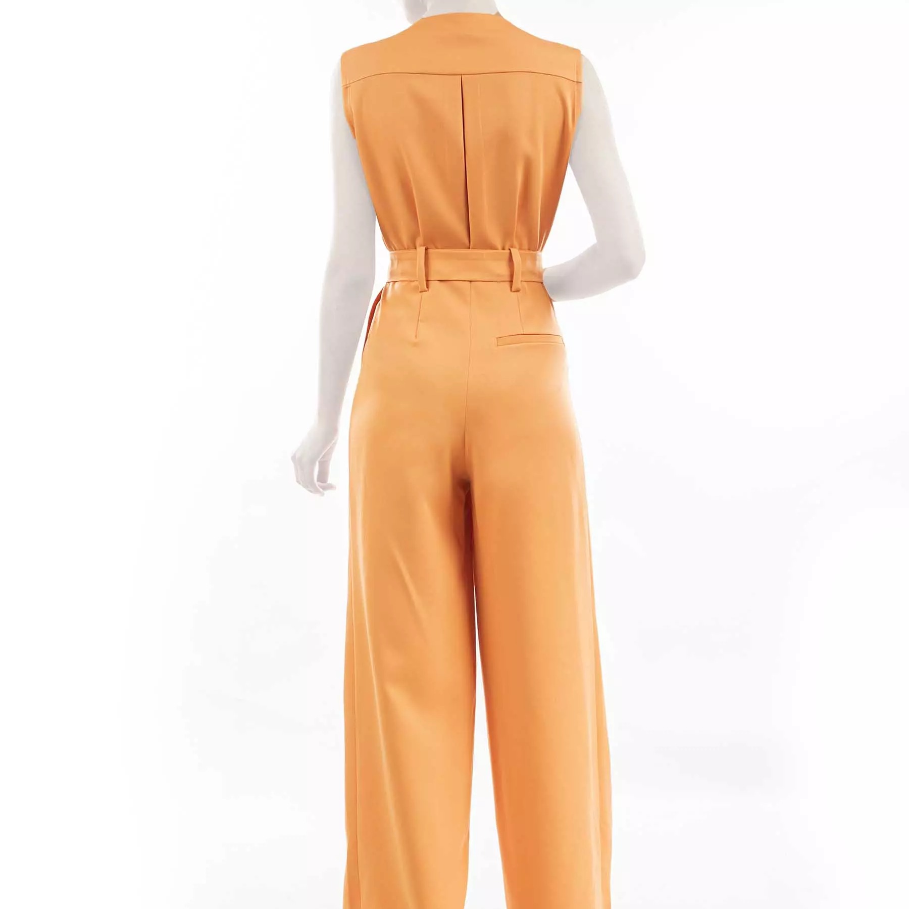 Mouwloze Jumpsuit met Riem – Tanaz Navy Blauw