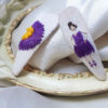 Snap Haarclip Set – Handgeborduurd Ballerina Purper