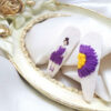 Snap Haarclip Set – Handgeborduurd Ballerina Purper