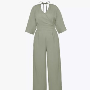 Driekwart mouwen jumpsuit voor dames