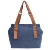 Shopper Handtas Rozhand – Grijs met Leren Handvatten