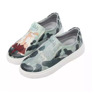 Graffiti Print Sneakers – Vrouwen’s Modieuze Casual Schoenen Model Bosfee