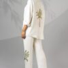 Dames Manto & Broek Set met Palmboom Borduurwerk