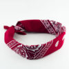 Mini Hoofddoek voor Dames – Paisley Rood