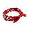 Mini Hoofddoek voor Dames – Paisley Rood