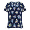 Dames Katoenen T-shirt met Korte Mouwen met Bloemontwerp