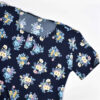 Dames Katoenen T-shirt met Korte Mouwen met Bloemontwerp