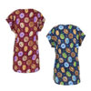 Dames Korte Mouw Shirt met Donut Ontwerp Set van 2