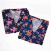 Dames Katoenen T-shirt met Korte Mouwen met Bloemontwerp Set van 2