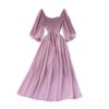 Zomer Maxi Jurk Puffy – Roze Pasvorm