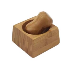 Houten Bamboe Vijzel & Stamper Set Handgemaakt voor de Keuken