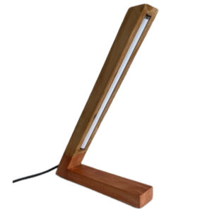 Houten Bureau LED Lamp Handgemaakt voor Lezen