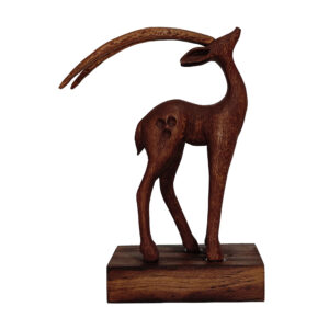 Houten Gazelle Beeldje – Handgemaakt Dierenkunstwerk
