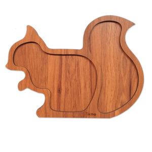 Eekhoornvormig MDF Houten Dienblad (Set van 2) – Leuk & Functioneel