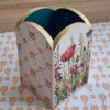 Houten Make-up Borstelhouder met Bloemmotief