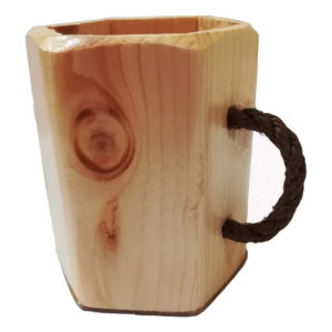 Houten Make-up Beker met Touwhandvat
