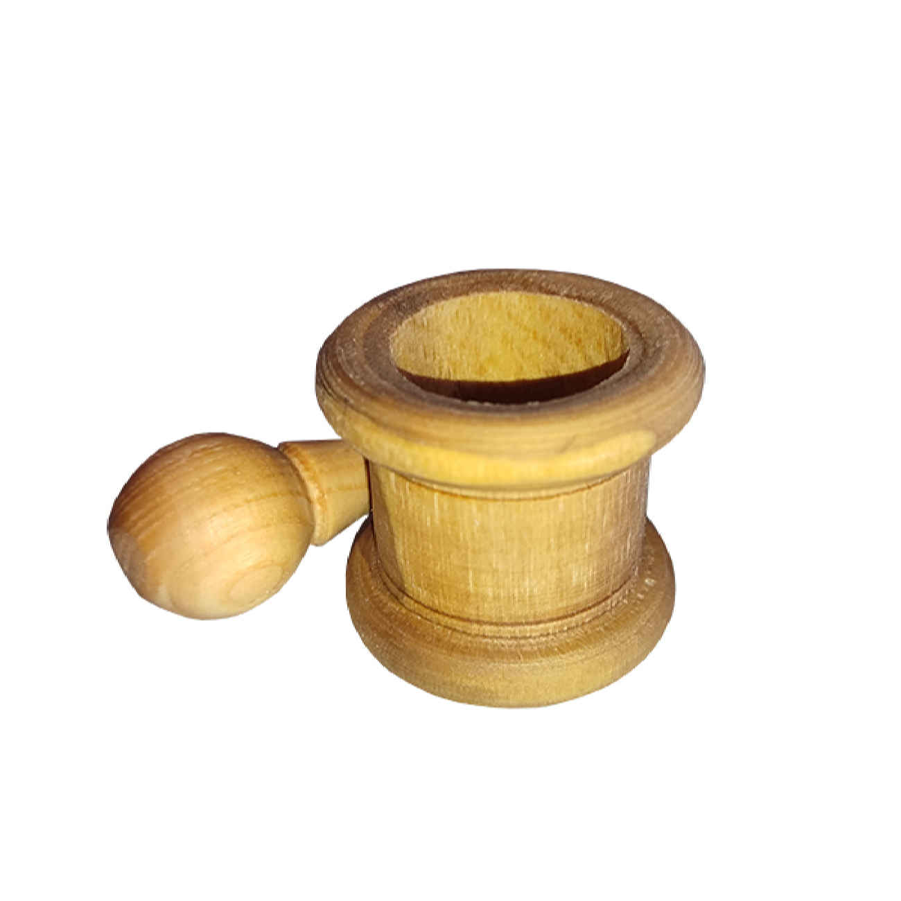 Houten Vijzel & Stamper Set Handgemaakt Model Lara