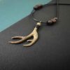 Houten Ketting Handgemaakt Model Hertengewei