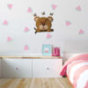 Houten Kinderkamer Wandklok met Troetelbeerontwerp