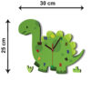 Houten Kinderkamer Wandklok met Schattig Dinosaurusontwerp