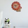 Houten Kinderkamer Wandklok met Schattig Leeuwontwerp