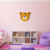 Houten Kinderkamer Wandklok with Schattig Tijgerontwerp