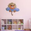 Houten Kinderkamer Wandklok met Droom van Kleine Leeuw
