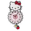 Houten Kinderkamer Wandklok met Hello Kitty Ontwerp