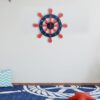Houten Kinderkamer Wandklok met Scheepsstuurwiel