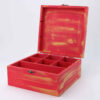 Handgemaakte Thee-Organizer – Elegante houten doos met tegelpatroon