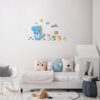 Houten Wandklok voor Kinderkamer Model Dino