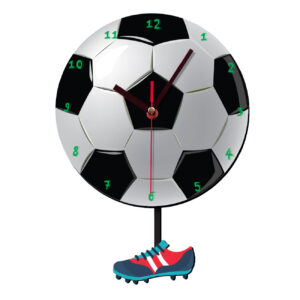 Houten Wandklok voor Kinderkamer Model Voetbal