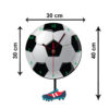 Houten Wandklok voor Kinderkamer Model Voetbal