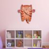 Houten Wandklok voor Kinderkamer met Kat Ontwerp