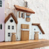 Decoratieve & Handgemaakte Muur Sleutelhouder met Vijf Haken Model Dorp