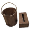 Houten Afvalmand & Tissue Box Set – Linda