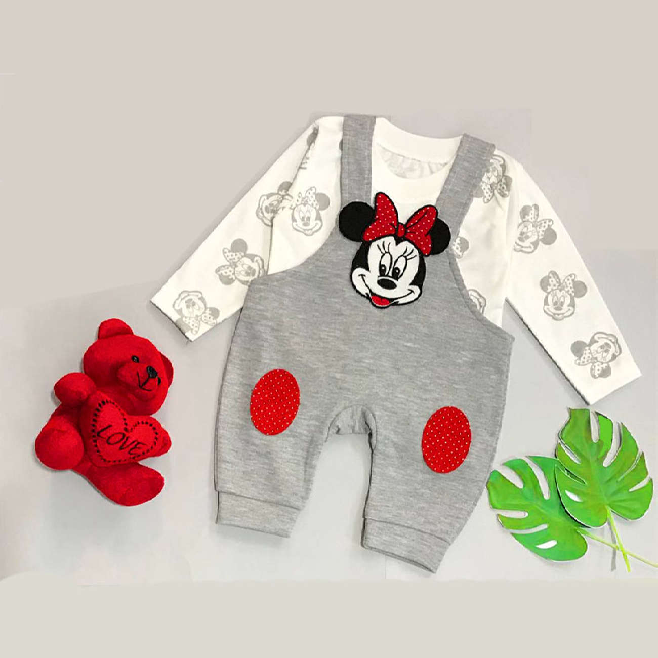 Baby T-shirt en Jumpsuit Set met Minnie Mouse Ontwerp