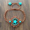 Boheemse Geborduurde Macramé Armband – Ster