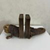 Iguana boekensteun – Unieke bronzen sculptuur