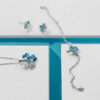 Messing Klavertjevier Sieradenset – Ketting Armband Oorknopjes Set voor Dames