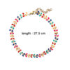 Enkelband Ketting met Veelkleurig Emaille Blad Ontwerp