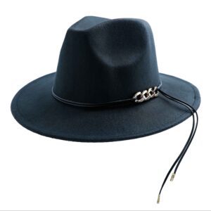Klassieke Fedora Hoed in Navy Blauw